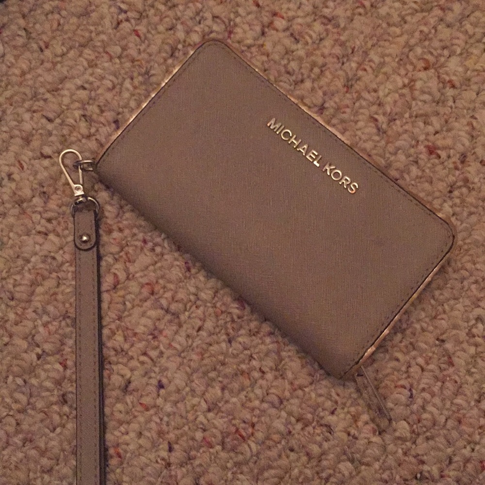 Michael Kors Gray Wristlet Wallet